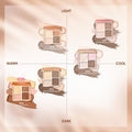 JUDYDOLL Highlight & Contour Palette, All-in-One Matte Highlighter Contour Compact, Natural Brightening Finish for Cool Fair & Olive Skin (01 Wave Shadow Palette)