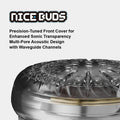 Moondrop Nice Buds Flat-Headed Earbuds with 3.5mm Stereo Plug (Transparent No Mic)