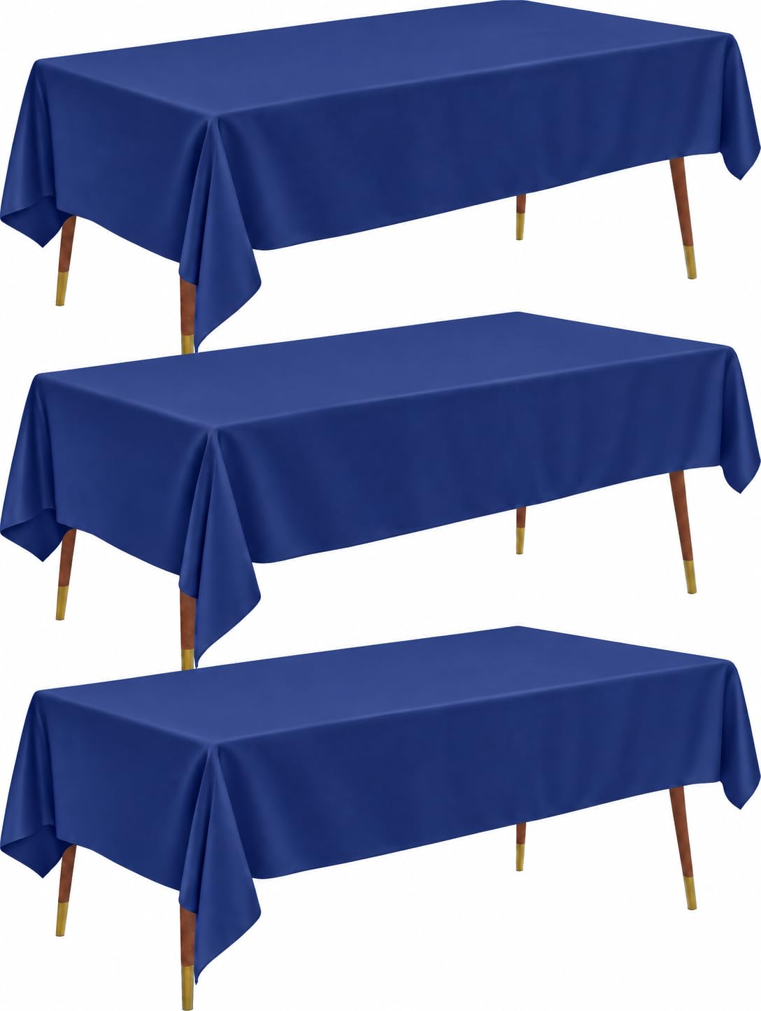 Pureegg Plastic Table Cloth Disposable 54x108 Gold 3Pack