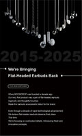 Moondrop Nice Buds Flat-Headed Earbuds with 3.5mm Stereo Plug (Transparent No Mic)