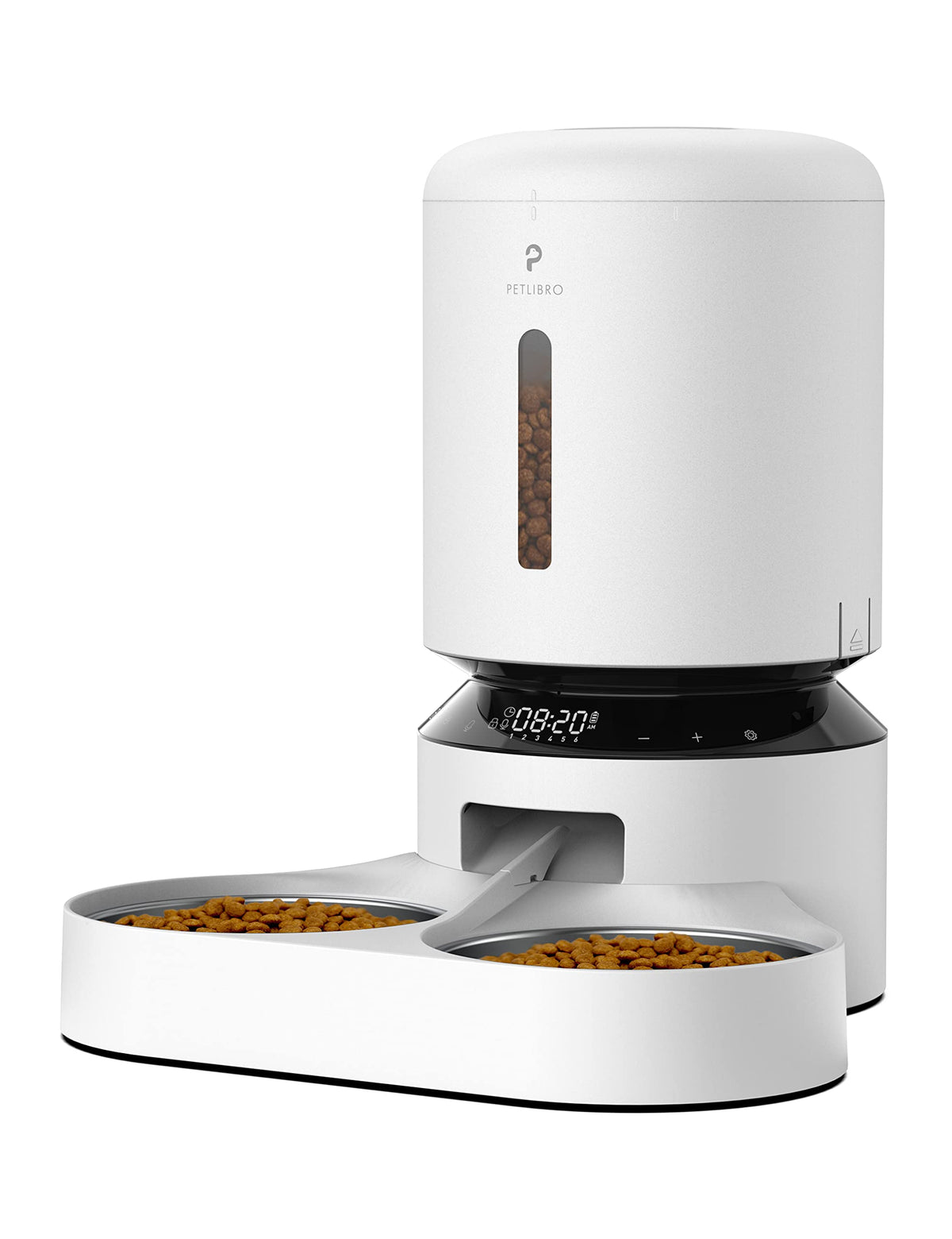 PETLIBRO Automatic Cat Feeder with Camera for Two Cats, 1080P HD Video with Night Vision, 5G WiFi Pet Feeder with 2-Way Audio for Cat & Dog, Low Food & Motion & Sound Alerts, Dual Tray, Black 5L