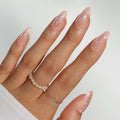 Glamnetic Press On Nails - Short Round, Glossy Fake Nails 30 Pc Full Kit | Neutral press on nails, 12 sizes. Everyday glue-on set. Waterproof, chip-resistant, up to 2 weeks wear
