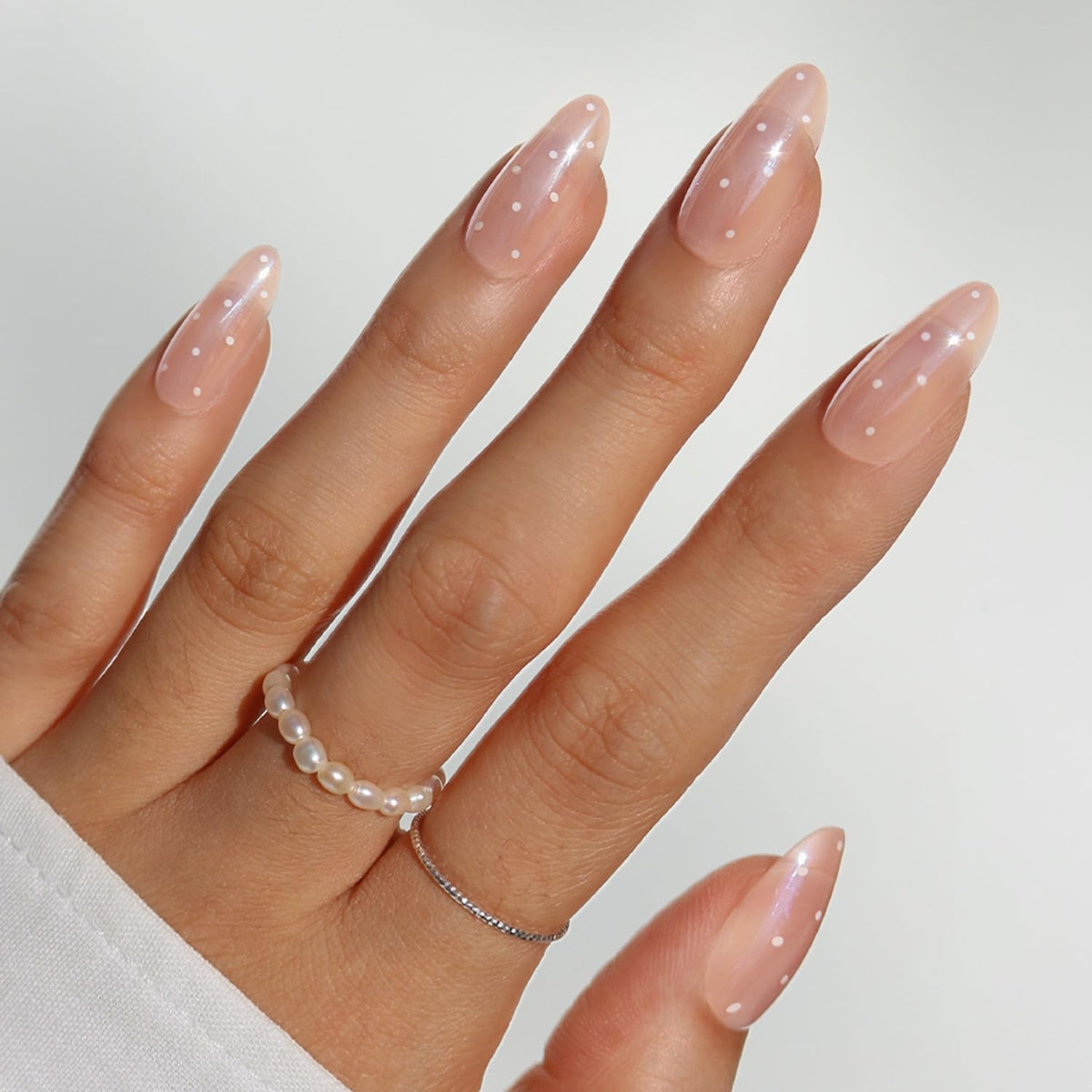 Glamnetic Press On Nails - Short Round, Glossy Fake Nails 30 Pc Full Kit | Neutral press on nails, 12 sizes. Everyday glue-on set. Waterproof, chip-resistant, up to 2 weeks wear