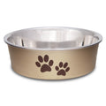 Loving Pets Bella Dog Bowls- Stainless Steel Dog & Cat Bowls - Spill Proof Dog Food Bowl, Cat Bowl, Puppy Essentials & Pet Supplies Great for Home & Travel (Medium 20-35 lbs, Blueberry)