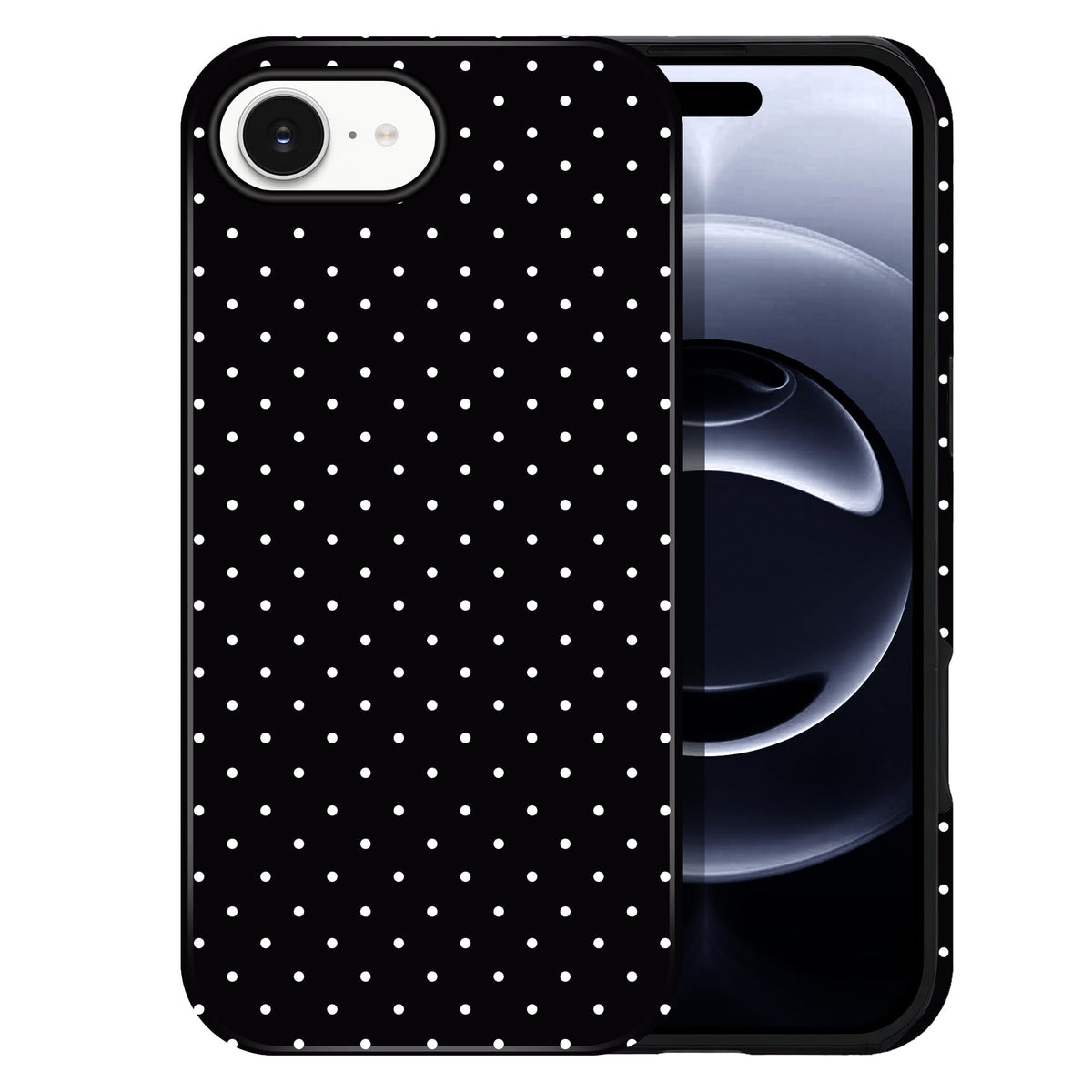 Polka Dot Pattern Phone Case for iPhone 13/14 6.1", Wine