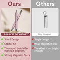 4-Piece Cat Eye Magnet Set – Black Bead-Attracting Nail Magnet Pen & Heart-Shaped Magnet for Nails, Nail Magnets for Nail Art, Cat Eye Magnet for Nail Art, Perfect for Home DIY, Nail Art Design