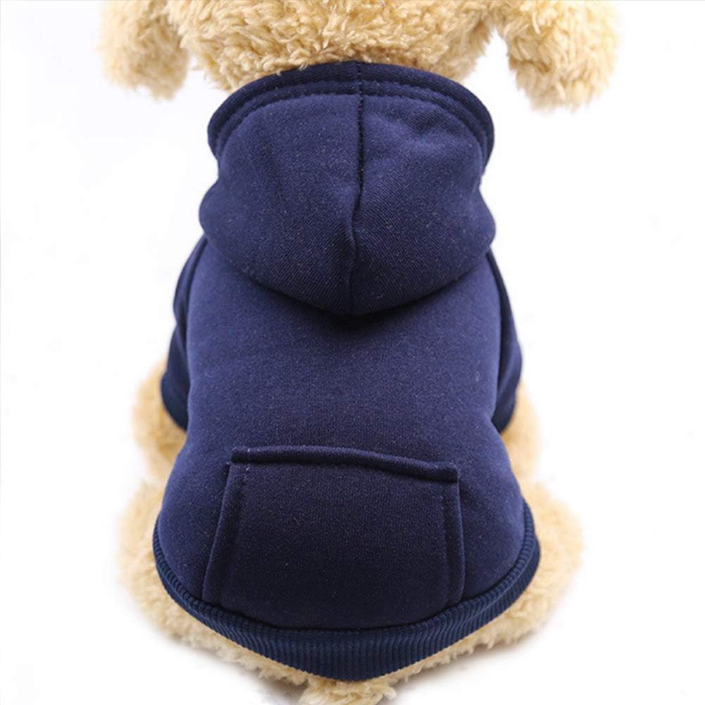 Soft Dog Hoodies for Small Dogs, Warm Fleece Puppy Clothes with Pocket