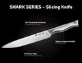 Turkey Carving Knife Set - 8'' Carving Knife and Fork Set for Meat, Brisket, BBQ - 2 PCS High Carbon Stainless Steel Carving Set for Thanksgiving, Christmas Gift, Shark Series