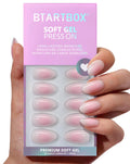 BTArtbox Press On Nails, Liquid Radiance, Medium Almond, Cat Eye, 32Ct | Lamp-Curable 4-Week Wear, Salon-Quality Natural Nails, 10-Minute Easy Daily Application, 16 Sizes, All-in-One Complete Kit