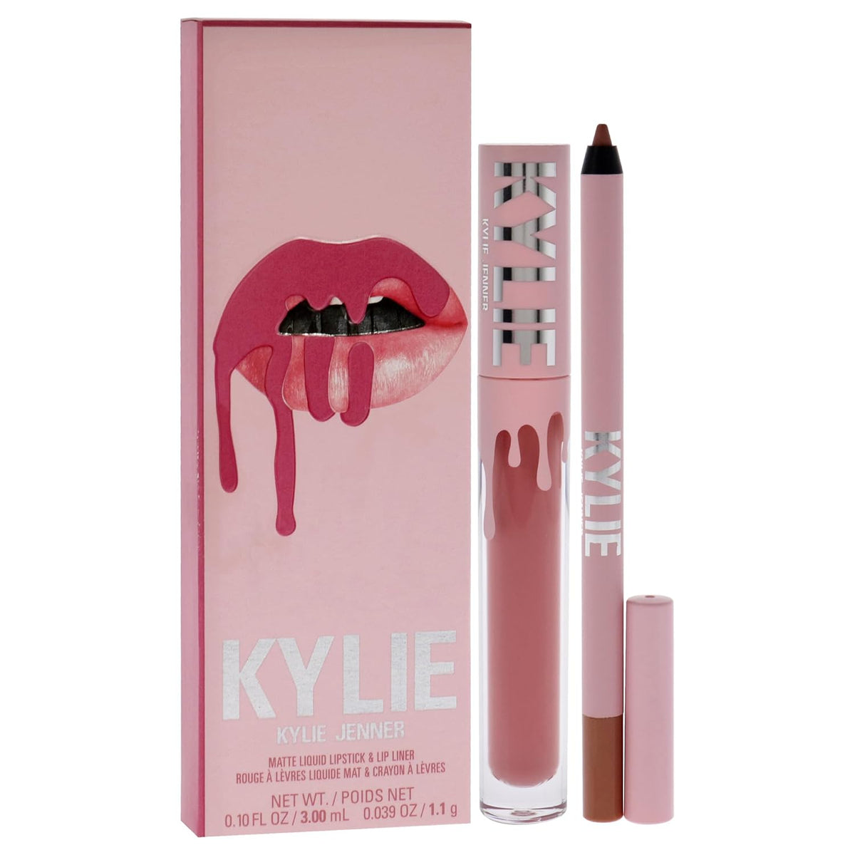 Matte Lip Kit - 808 Kylie by Kylie Cosmetics for Women - 2 Pc 0.10oz Matte Liquid Lipstick, 0.03oz Lip Liner