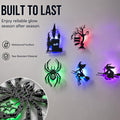 Halloween LED Wall Decor Lights 3D Bat Witch Stickers Window Clings (Black)