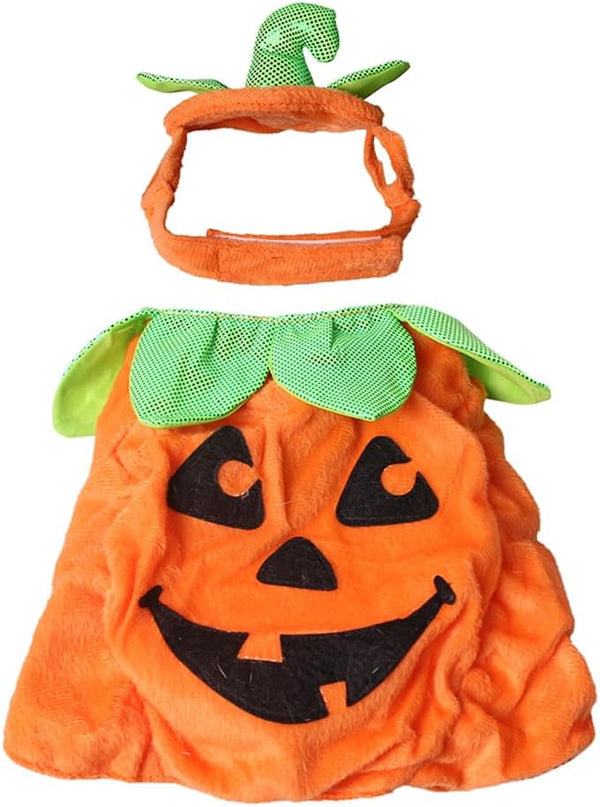 ANIAC Pet Pumpkin Costume Cat Halloween Hat Cloak Sets Puppy Poncho Dog Halloween Cosplay for Kitty Small Medium Sized Dog