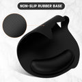Ergonomic Mouse Pad with Wrist Rest, Cute Cat Memory Foam Padded Pain Relief Non-Slip Wrist Support Mouse Mat for Gaming Work Computer Laptop, Funny Office Supplies Desk Accessory, Jet Black
