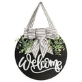 Welcome Sign for Front Door 12 in Wreath Decorations for All Seasons Brown