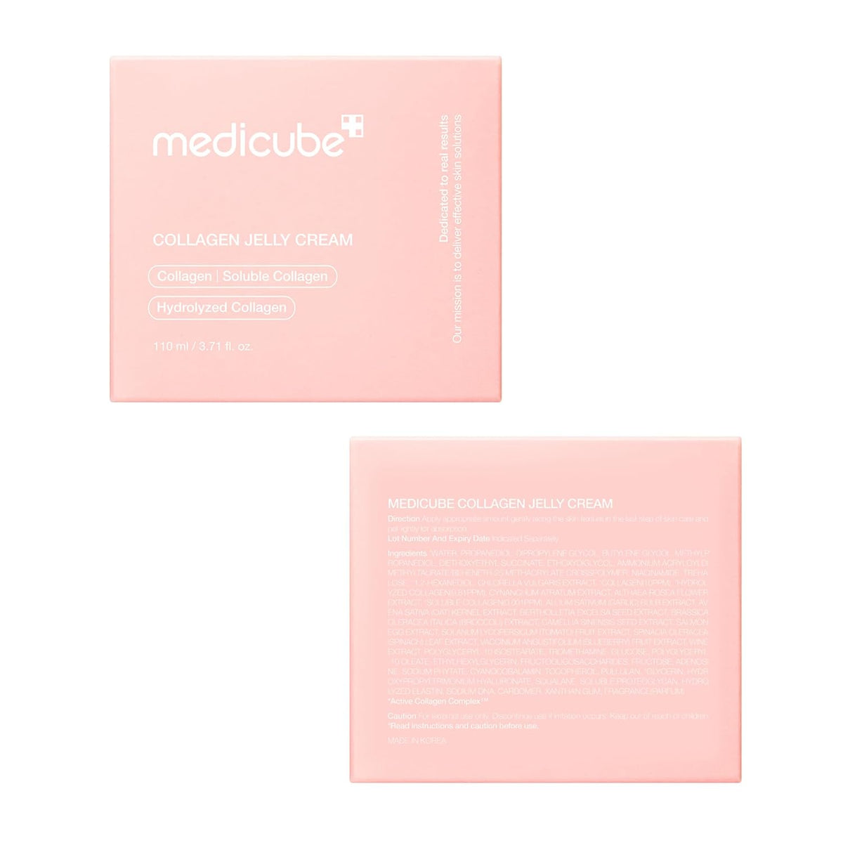 medicube Jelly Cream with Collagen & Niacinamide, 3.71 fl.oz | Freeze-Dried Hydrolyzed Collagen for Skin Barrier Hydration & 24H Glow - Plumper, Firmer looking skin, 3.71 fl.oz