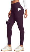 Heathyoga Fleece Lined Leggings with Pockets for Women Thermal Yoga Pants