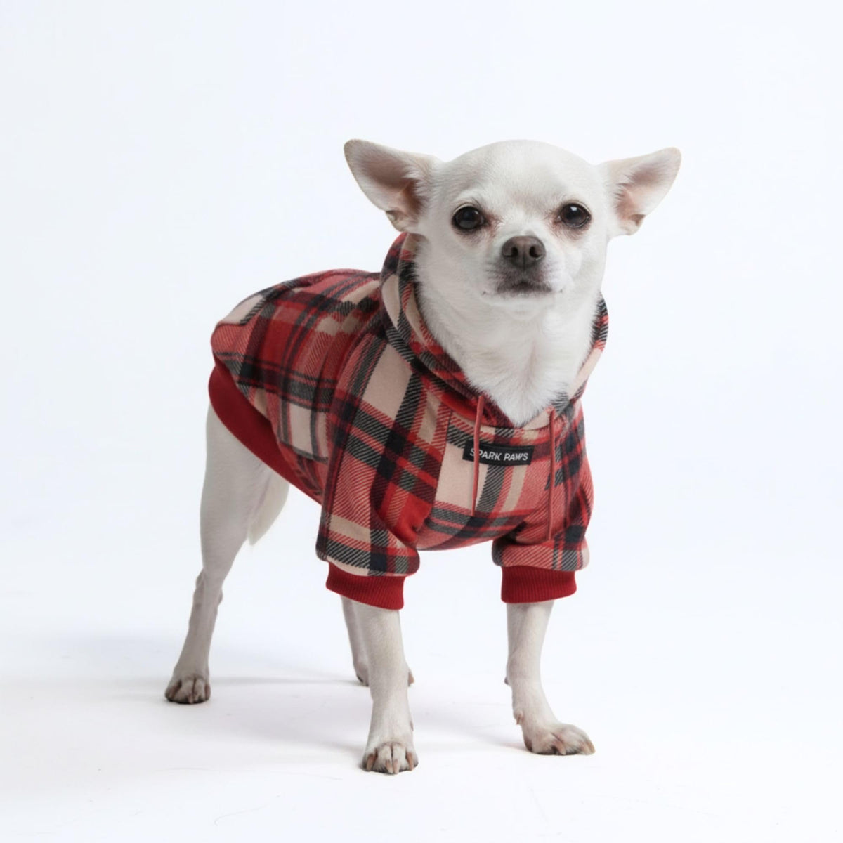 Spark Paws Dog Hoodie – Premium Dog Sweater for Small, Medium, and Large Dogs | Warm Outfits for French Bulldogs, Pitbull, Puppy, Winter Jacket Alternative - Alpine - L