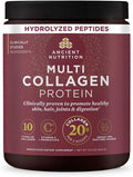 Ancient Nutrition Collagen Peptides Powder, Multi Collagen Protein, Women & Men, Vitamin C, Probiotics, Hydrolyzed Collagen, Supports Skin, Joints, Gut Health, Unflavored (40 Servings)