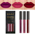 evpct 3Pcs Dark Ruby Fire Red Matte Liquid Lipstick Lip Stain Lipgloss sets for Women 24 Hour Red Matte Lipstick Long Lasting Smudge Proof