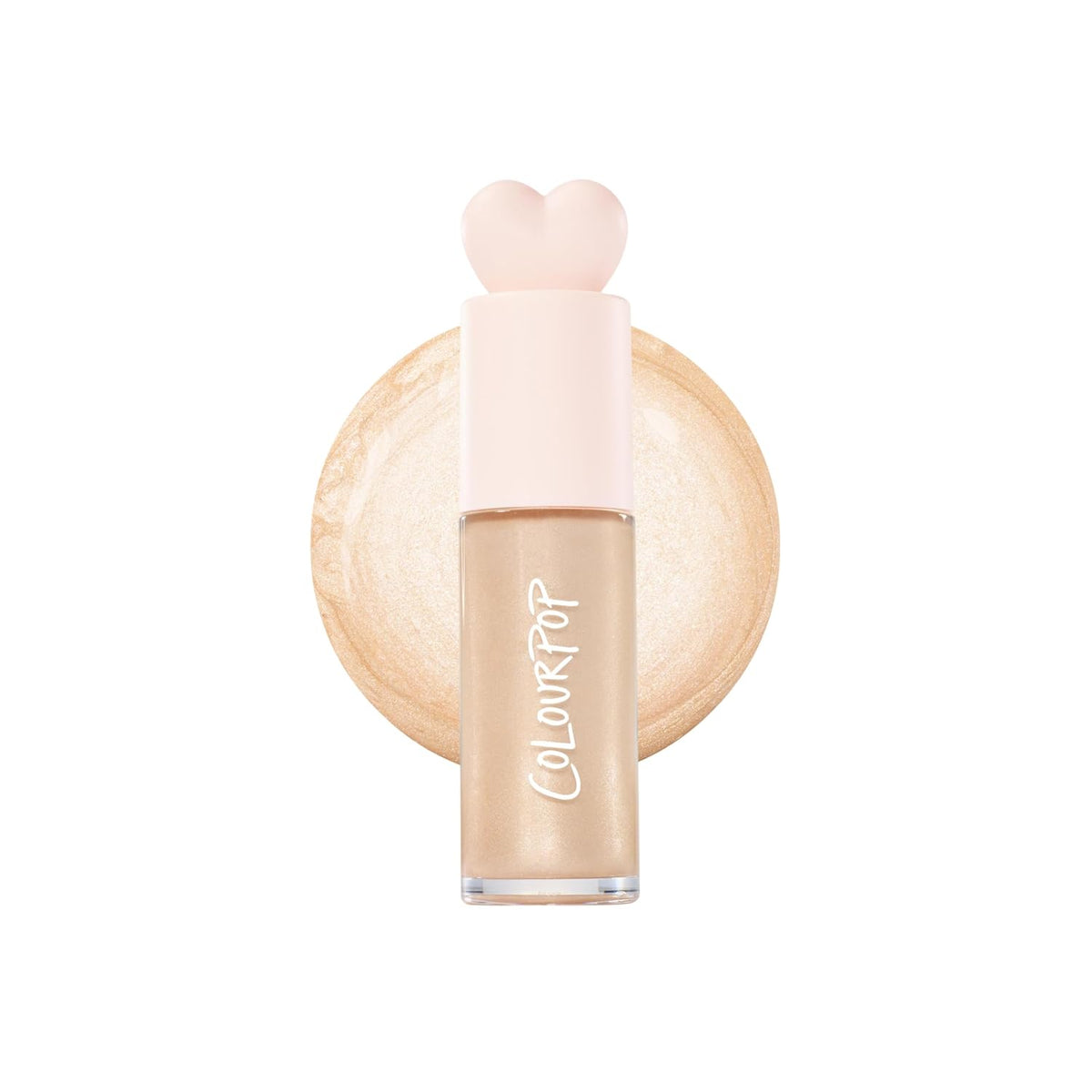 ColourPop Hi-Lite Dewy Liquid Highlighter - Ultra-Reflective Face & Body Illuminator - Glowy Summer Makeup with Hyaluronic Acid & Niacinamide for a Blendable Glow - Sugar Donut (0.38 oz)