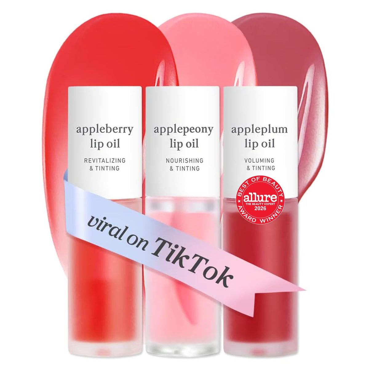 NOONI Korean Lip Oil - Appleberry - pH Color-Changing Plumping Lip Gloss