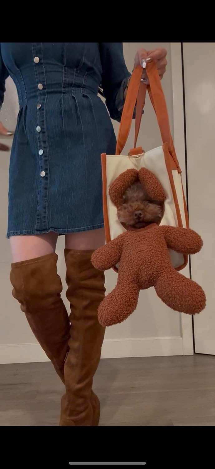 Dog/cat Carrier Purse – Viral on TikTok! Soft Travel Tote for Small Dogs or Cats with Leash Clip & Peek Window – Cute Bag for Bichon, Poodle, Yorkie, Chihuahua (