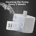 Ultra-Quiet Replacement Pump for Stainless Steel Cat Water Fountains - SMA-800 Motor - Safe and Easy to Clean with Low Voltage DC 5V and USB Cable (Pump) (Side Pump)