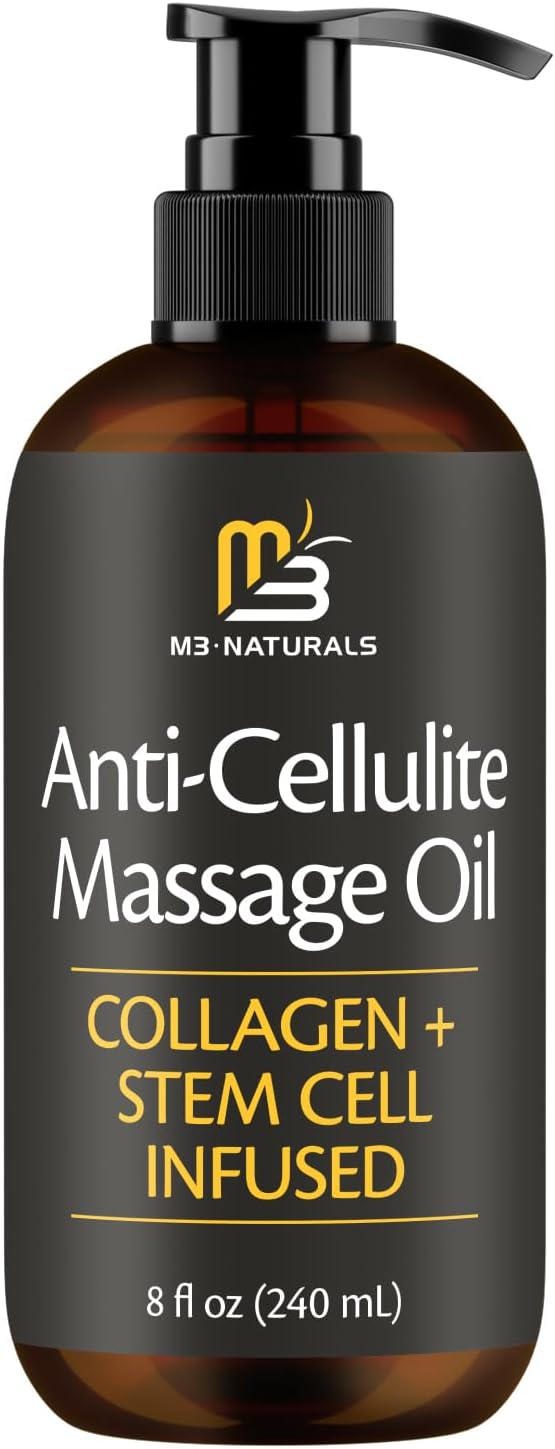 Firming Body Massage Oil with Collagen for Cellulite – 8 Fl Oz by M3