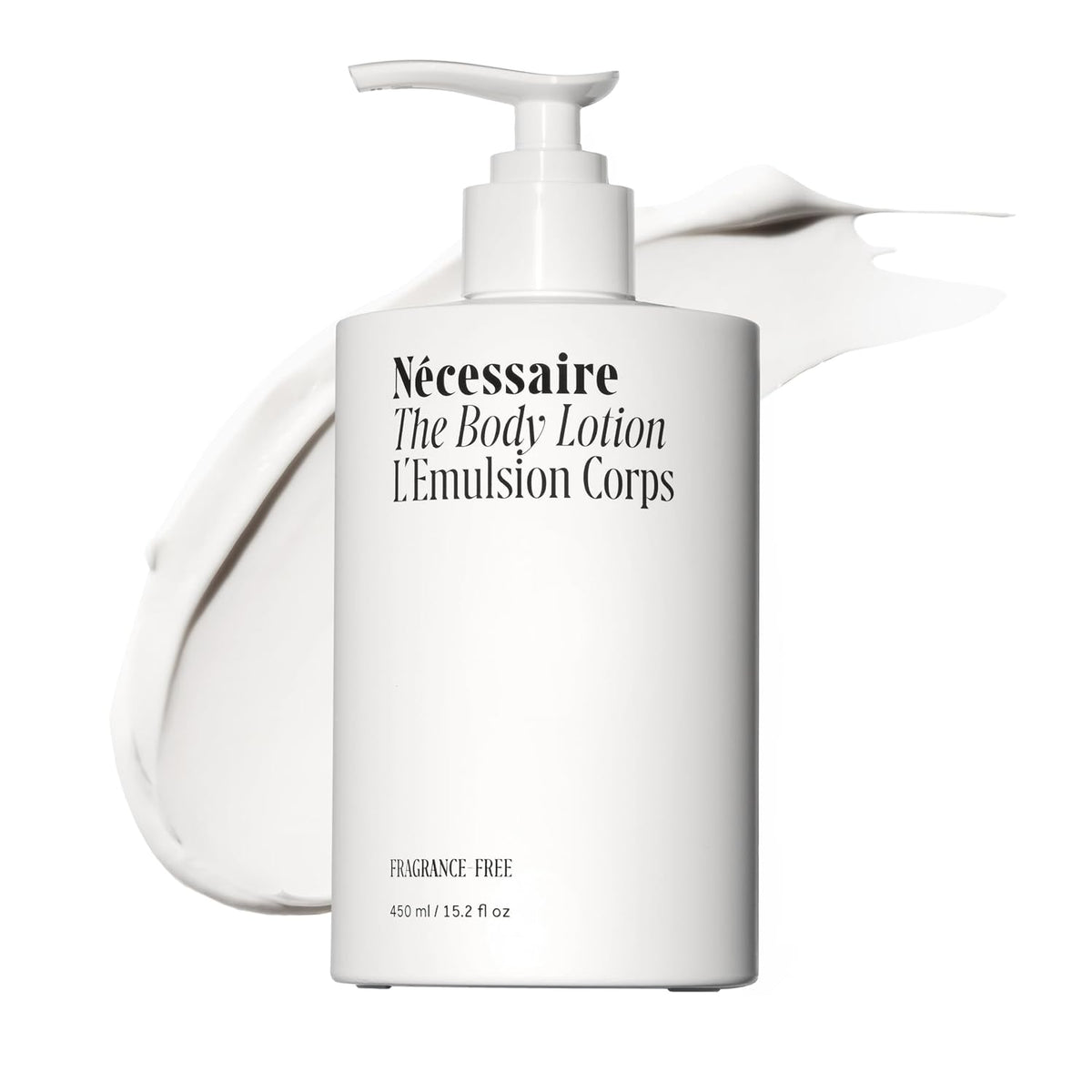 Nécessaire The Body Lotion - Fragrance-Free - Multi-Peptide Moisturizer - Firming Body Lotion for Women + Men. 2.5% Niacinamide. Non-Comedogenic + Hypoallergenic for Sensitive Skin – 450ml/15.2 fl oz