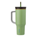 Owala FreeSip Tumbler Insulated Stainless Steel Water Bottle with Built-in Straw and Side Handle, For Travel, Work, School, and Sports, 40oz, BPA Free, Leak Proof, Strawberry Fields