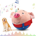 Interactive Dog Toys,2024 New Active Moving Pet Plush Toy,Squeaky Moving Dog Ball Toy,Rechargeable Puppy Toys to Keep Them Busy,Washable Pig Plush Toys(Red Pig)