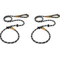 lynxking Slip Lead Dog Leash Reflective, Heavy Duty Comfortable Strong Rope for Large Medium Small Dogs No Pull Pet Training (Black, Large 1/2in x 6ft-Slip Lead)