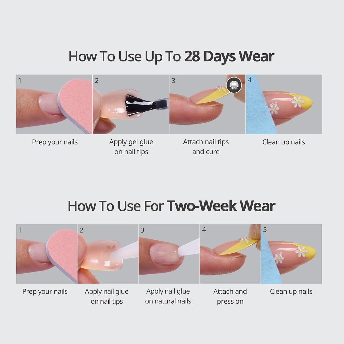 BTArtbox Press On Nails, Heeled Neutral, Short Square, Nude Pink, 32Ct | 2+ Weeks Wear, Salon-Quality Natural Nails, 10-Minute Easy Daily Application, Fast Removal, 16 Sizes, All-in-One Complete Kit