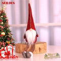 BWFY 3pcs new Christmas Decoration Long Legs Rudolph Doll Christmas Children Gift Hotel mall Window Decoration