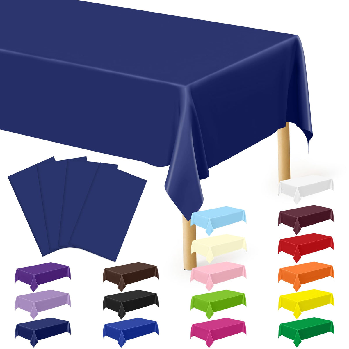 3 Pack Thanksgiving Tablecloths, 108" x 54" Disposable Turkey Table Cloth