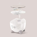 Catit PIXI Drinking Fountain – Cat Water Fountain with Triple Filter and Ergonomic Drinking Options, Stainless Steel