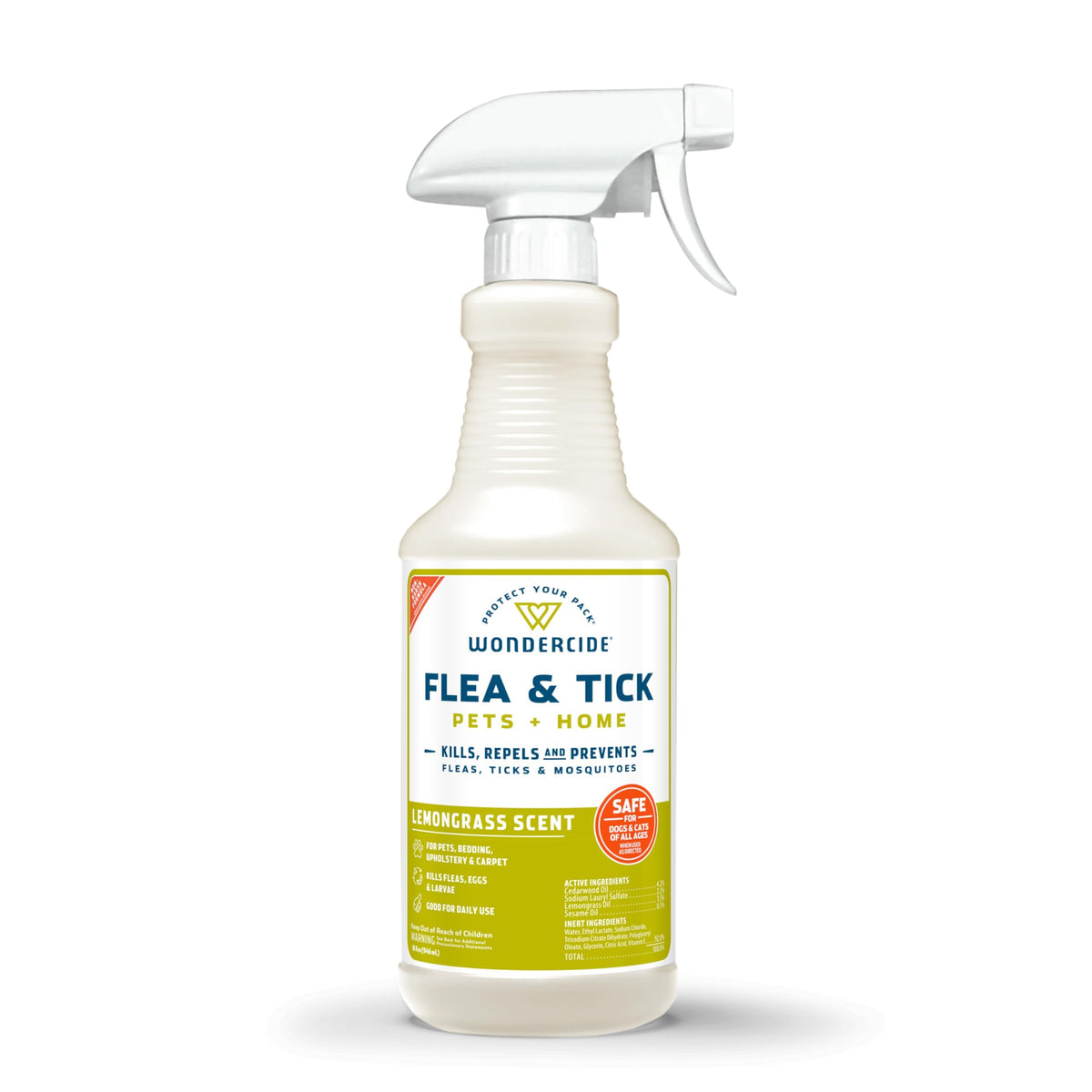 Wondercide Flea Tick & Mosquito Spray for Pets & Home - Rosemary 16 fl oz | With Natural Essential Oils - Killer, Control, Prevention, Treatment of Fleas & Ticks for Dogs and Cats - Pet & Family Safe
