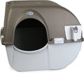 Self Cleaning Litter Box, Roll 'N Clean Litter Box, Regular Size for Kittens and Cats 10 lbs and Under, Taupe Top with Grey Base