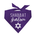 Shabbat Shalom Dog Bandana | 100% Cotton | Made in USA | Passover | Hanukkah | Yom Kippur | Rosh Hashanah | Jewish Celebration | Bar & Bat Mitzvah | Black, One Size (75)