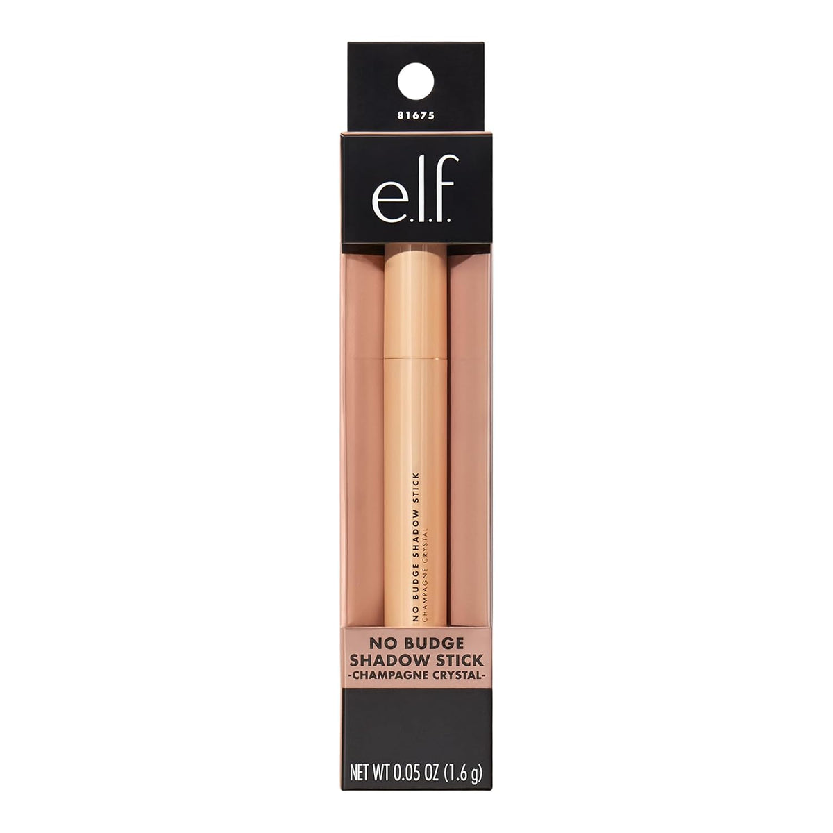 e.l.f. No Budge Shadow Stick, Long-Lasting Cream Eyeshadow Stick For High-Pigment, Metallic Color, Vegan & Cruelty-Free, Champagne Crystal