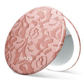Fancii Taylor LED Lighted Travel Makeup Mirror, Rechargeable with 10x/1x Magnifying & 3 Light Settings - Compact, Portable, Large 5” Wide Hand Mirror for Handbag and Purses (Black)