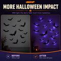 Spooky Glow 3D LED Bat Wall Decor, Hanging Bat for Halloween Decoration, 12