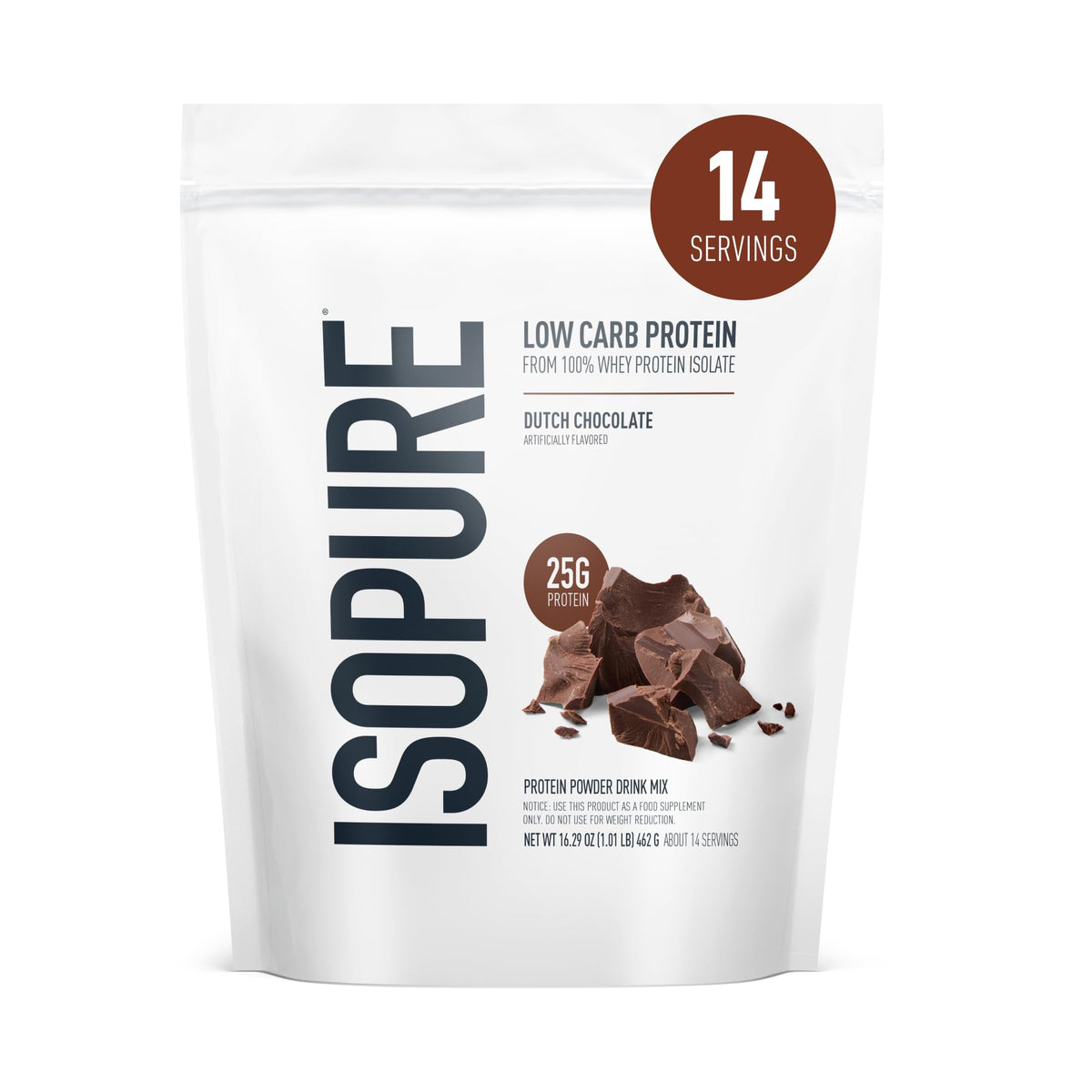 Isopure Zero Carb 100% Pure Whey Isolate Protein Powder, Gluten Free, with Vitamins, Creamy Vanilla, 25g Protein Per Serving, 3 Lbs, 44 Servings (Packaging May Vary)