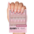 Glamnetic Press On Nails - Exposed | Medium Coffin Fake Nails with Nude Opaque Neutral, Salon Quality | 15 Sizes - 30 Nail Kit