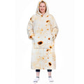 Waitu Wearable Blanket Sweatshirt Gifts for Women and Men, Warm and Cozy Giant Blanket Hoodie, Thick Flannel Hooded Blanket with Sleeves and Giant Pocket - Dark Gray