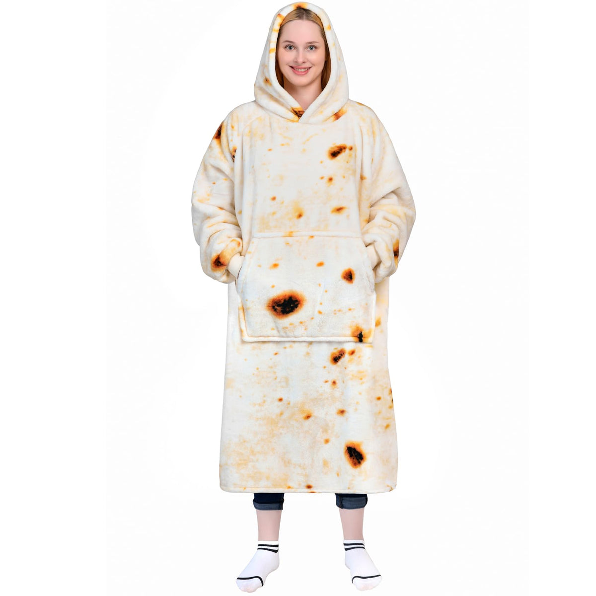 Waitu Wearable Blanket Sweatshirt Gifts for Women and Men, Warm and Cozy Giant Blanket Hoodie, Thick Flannel Hooded Blanket with Sleeves and Giant Pocket - Dark Gray