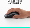 Logitech M185 Compact Ambidextrous 2.4 GHz Wireless Mouse - Swift Grey
