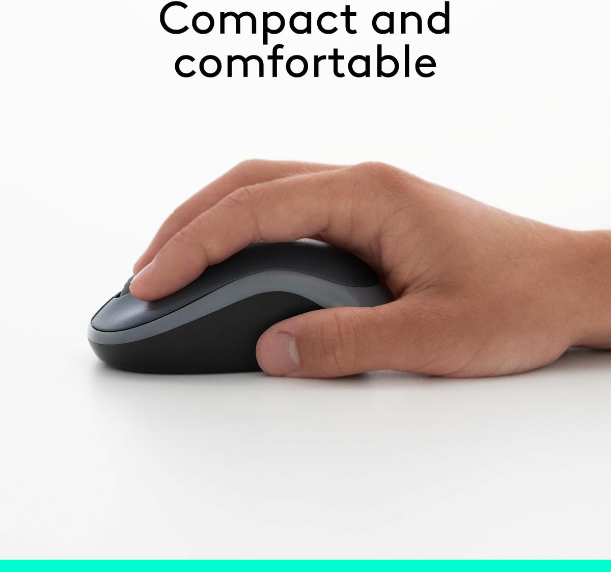 Logitech M185 Compact Ambidextrous 2.4 GHz Wireless Mouse - Swift Grey