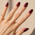 Olive & June Instant Mani Press-On Nails, HZ Velvet, Short, Round | Salon-quality glue-on manicure kit; 42 non-toxic fake nails in 21 sizes, recycled materials, realistic look, lasts 14 days