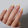 BTArtbox Press On Nails, Liquid Radiance, Medium Almond, Cat Eye, 32Ct | Lamp-Curable 4-Week Wear, Salon-Quality Natural Nails, 10-Minute Easy Daily Application, 16 Sizes, All-in-One Complete Kit